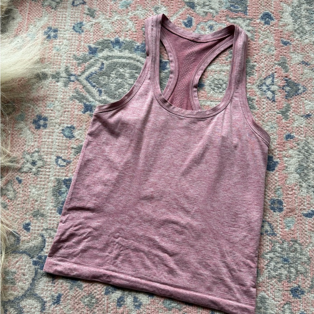 Lululemon Pink Racer-length Tank Top